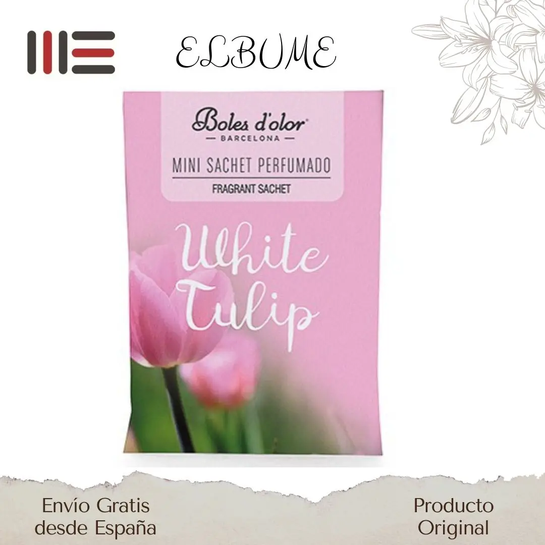 Boles D 'olor perfume air freshener WHITE TULIP fills your closets, car, drawers, clothes boxes, cobblers of nice scented aromas. The small environment that does not take up space lasts 6 months active.