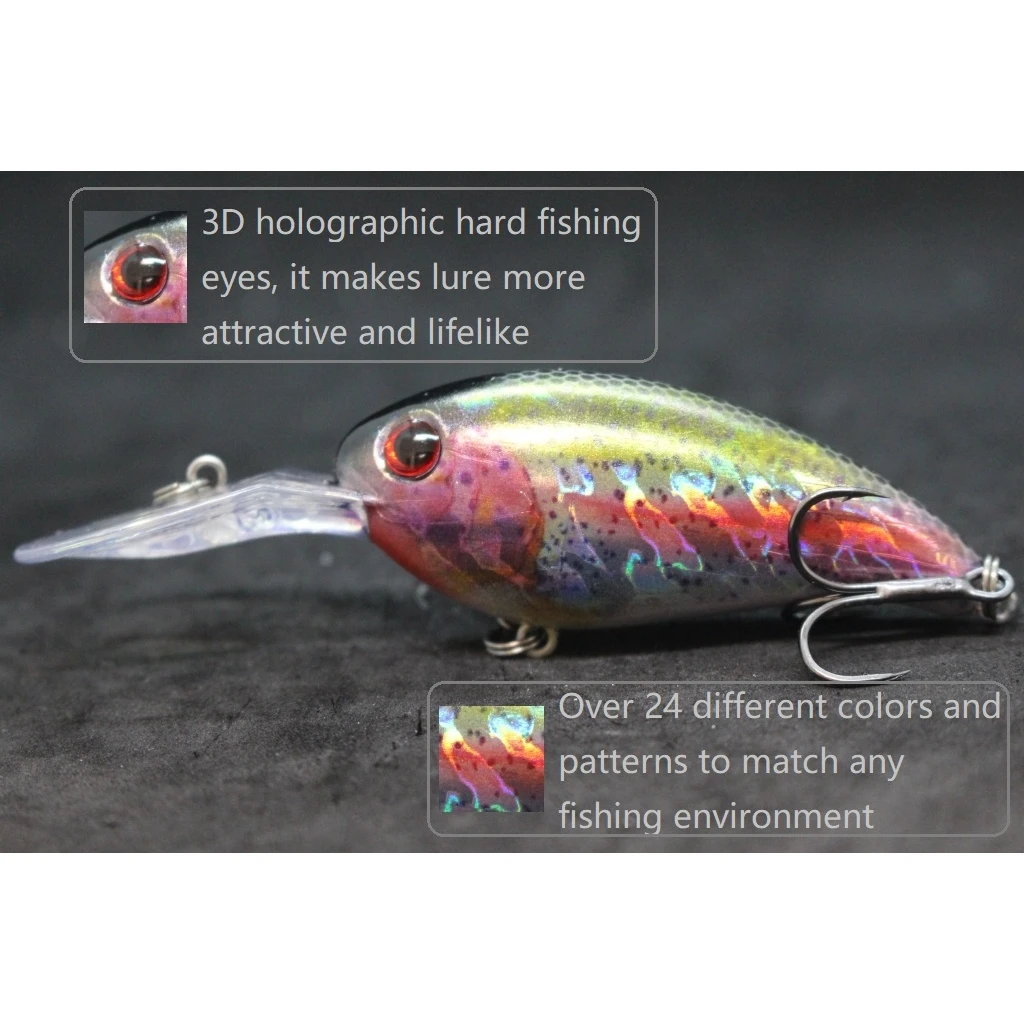 wLure Wide Wobbler Hard Bait Fishing Lure 14.2g 10.2cm Crankbait Jerkbait RealSkin Painting Slow Floating Quality Hooks HC55