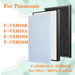 For Panasonic Air Purifier F-VXH50R F-VXR50R F-VXH50A F-VXH50H F-VXH50M Replacement HEPA Filter and Activated Carbon Filter