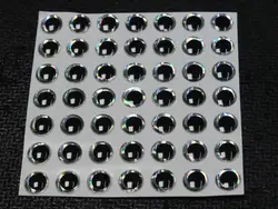 wLure 4mm 5mm 6mm 7mm 8mm 9mm 3D Silver Black Hard Fishing Eyes for Blank Lures Variant Size Selection Fishing Tackle UPES
