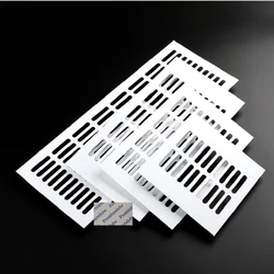 4Pcs White Powder Coating Rectangular Aluminum Cabinet Ventilation Grille For Optimal Cover