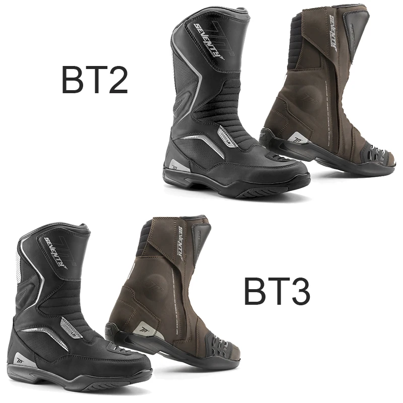 Seventy BT2/BT3-Unisex Touring biker boots motorcycle shoes black or brown T-40 a 45 motorcycle