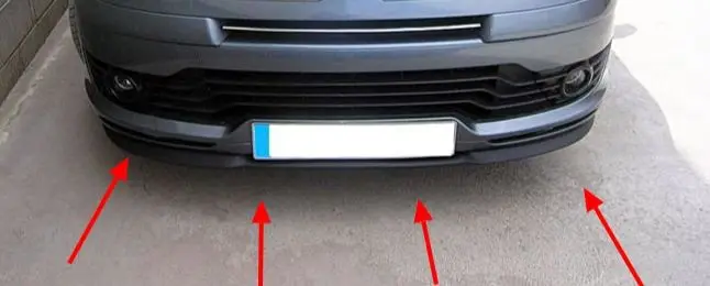 For Citroen C4 CUPRA R Front Bumper Lip Universal 3pcs Diffuser Black Bumper Lip Spoiler Body Kit Tuning