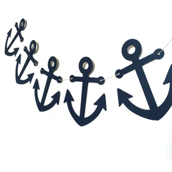 Kotwica Garland Nautical trznadel Baby Shower impreza urodzinowa