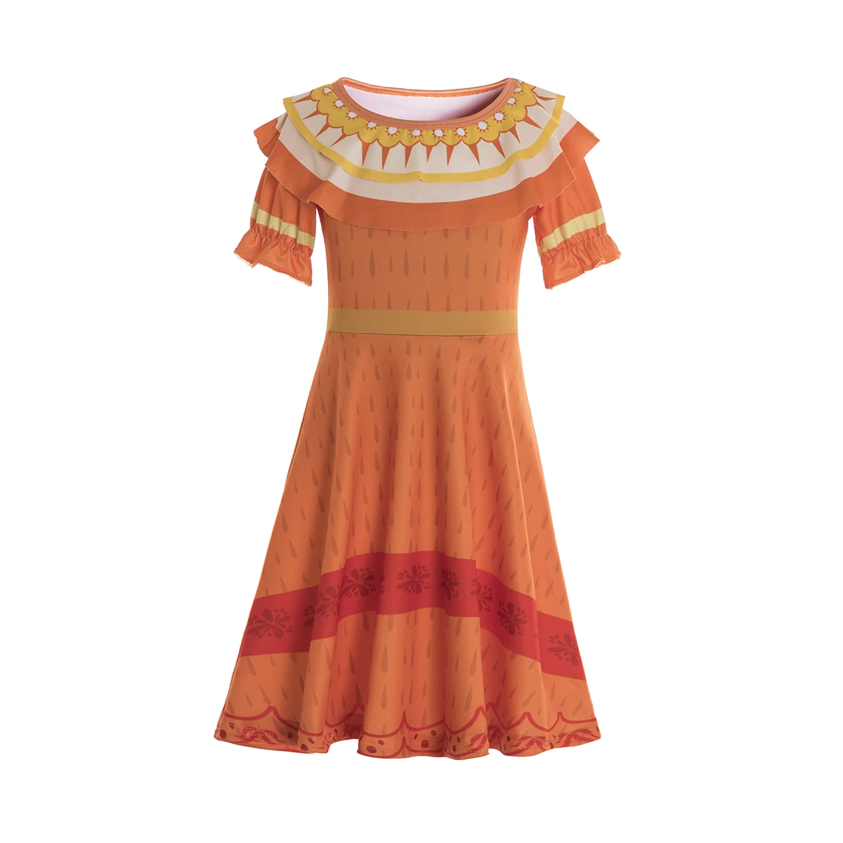 

Encanto Short Sleeve Dress Pepa Madrigal Costume Magic Kingdom pepa Dress Child Sizes | Encanto Costume