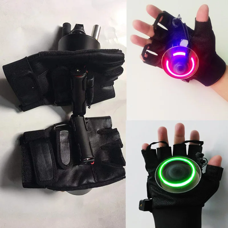 2022 Newest RGB Vortex Laser Gloves Stage Props Nightclub Dancer Costume LED Light Gloves Performance Suppliers