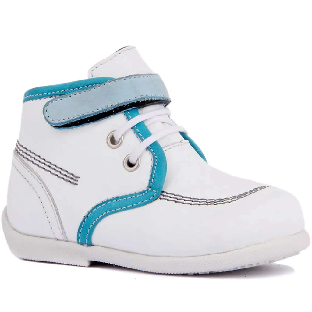 Segel-Lakers Weiß Leder Baby Schuh