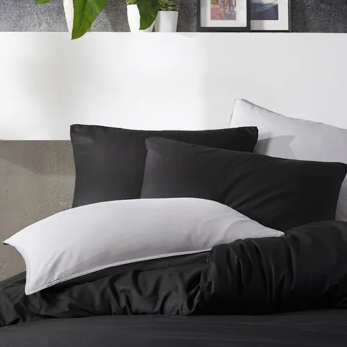 SIRMAK Black-Gray Cotton Ranforce Single Duvet Set 160 x 220 cm, Turkey from Fast Delivery