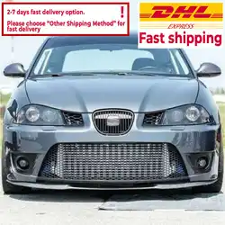 For Seat Ibiza MK4 6L -08 CUPRA R FRONT SPOILER BUMPER LIP Euro Spoiler Lip Universal 3 pcs Body Kit