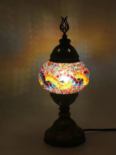 Single Mosaic Floor Table Lamp Glass Any Color Large Size Handmade Special Decorative Lighting Culture