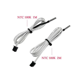3D Printer Parts 1M/1.2M/1.9M/2M HT-NTC100K Thermistor Temperature Sensor for High Temperature Filament 350 Degrees NTC100K