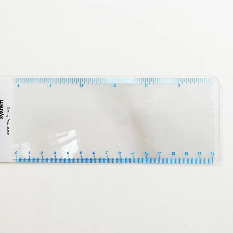 5Pcs 3X Lens Fresnel Magnifier Bookmarks& Ruler Reading Tools Ultra-thin Portable Fresnel Magnifier 188X65MM/7.4''x2.6''