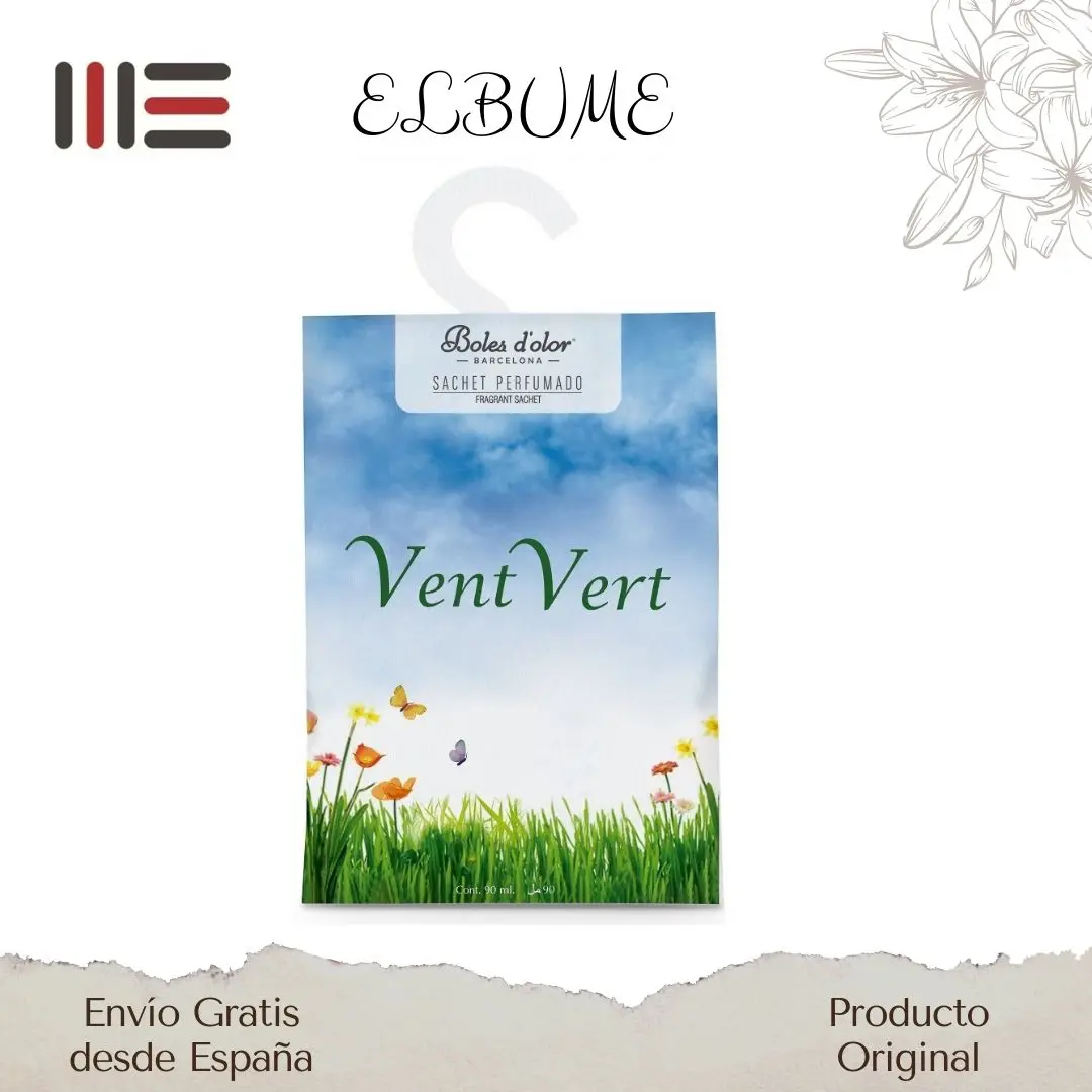 Boles D 'olor Sachet VENT VERT fills your cupboards with pleasant aromas with our scented sachets. Place the sachet in small environments (closets, cars, drawers, clothes boxes, shoemakers.)