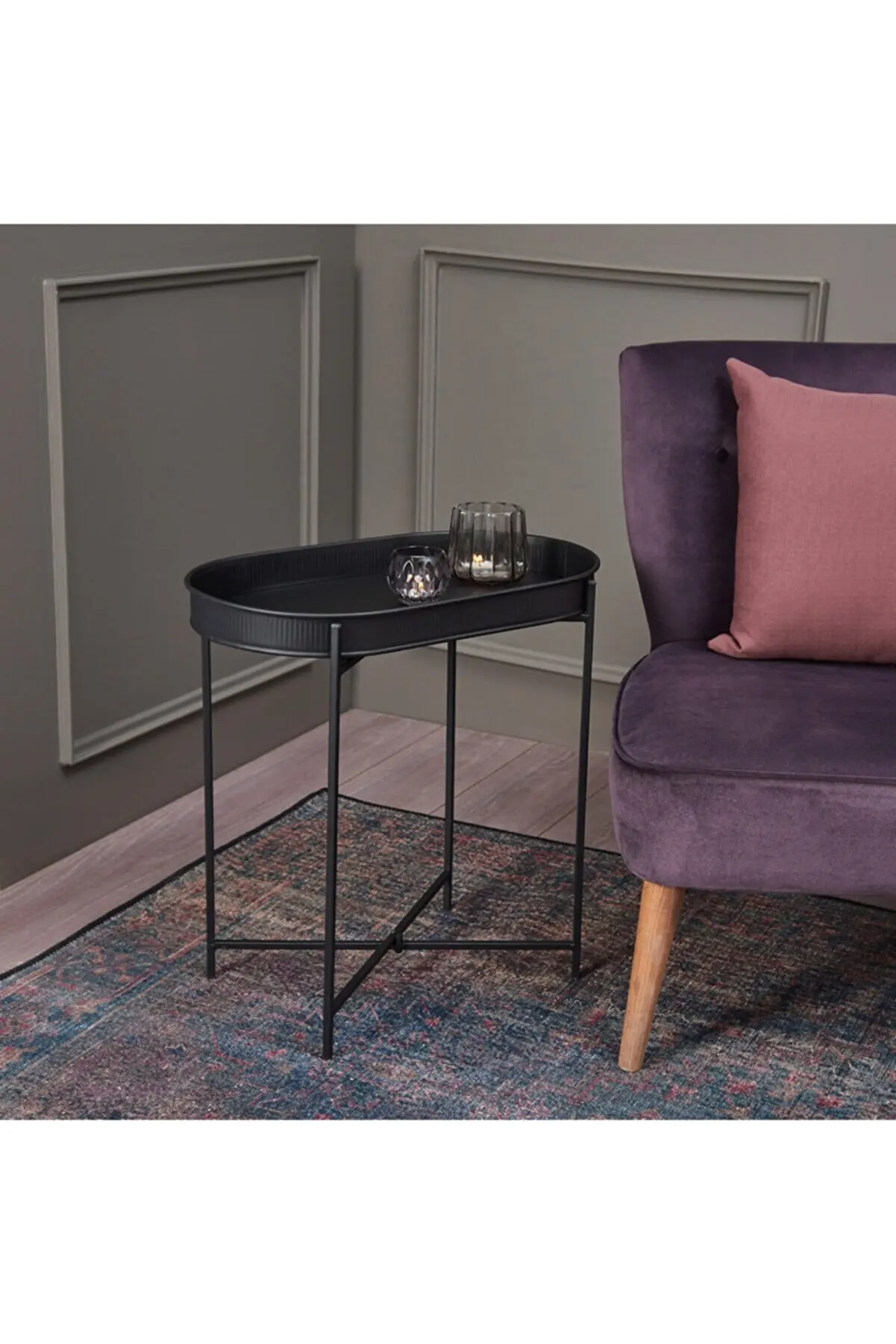 Nordic Iron Double-layer Small Tea Table Corners Round Coffee Table Lving Room Mini Sofa Side Table