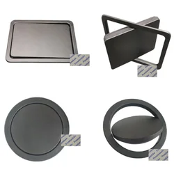 1Pc Matte Black Counter Mounted Trash Swing Lid Cover Kitchen Bath Countertop Grommet Matte Black