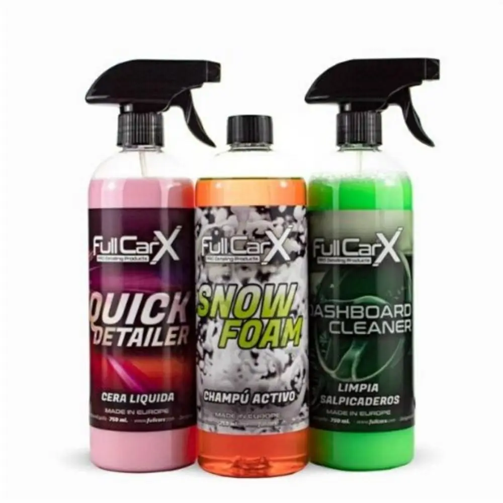 AutoFullCar-outdoor INTERIOR conditioning cleaning KIT DETAILING FullCarX by FullDip | 1 wax 1 shampoo 1 clean dashboards