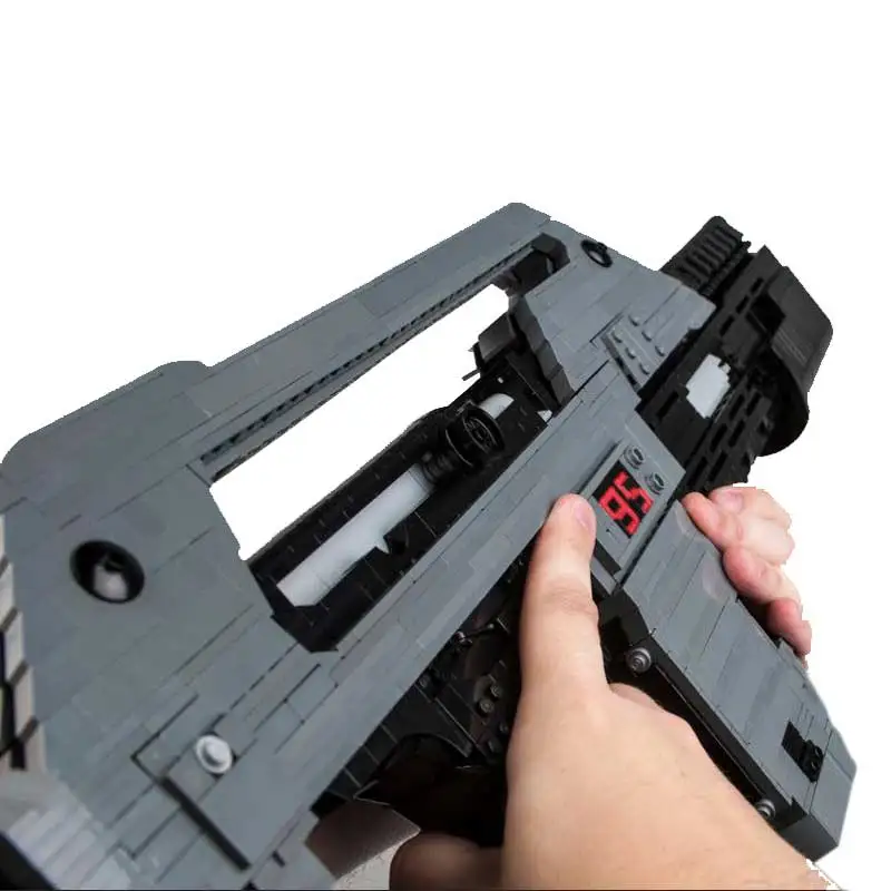 Foreigner M41A Pulse Rifle 1 Movie Series Sci-fi Bricks Model Moc Building Block Puzzle Toy Gift Battlefield Weapon Pistol