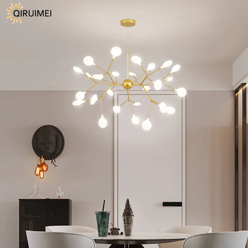 Plafonnier LED suspendu au design nordique moderne, éclairage d'intérieur, luminaire décoratif de plafond, idéal pour un salon, une salle à manger, une chambre à coucher, une cuisine, une Villa ou un Hall