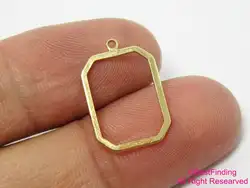 20pcs Rectangle Earring Charms, Necklace Pendant,18.6x13mm, Geometric Brass Findings, Jewelry Making R612