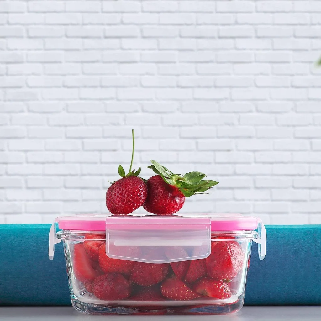 3PCS Kitchen Organizer Glass Food Storage Box For Your Home House Container Set Airtight Locked Jars Vacuum Lid Pantry Legume