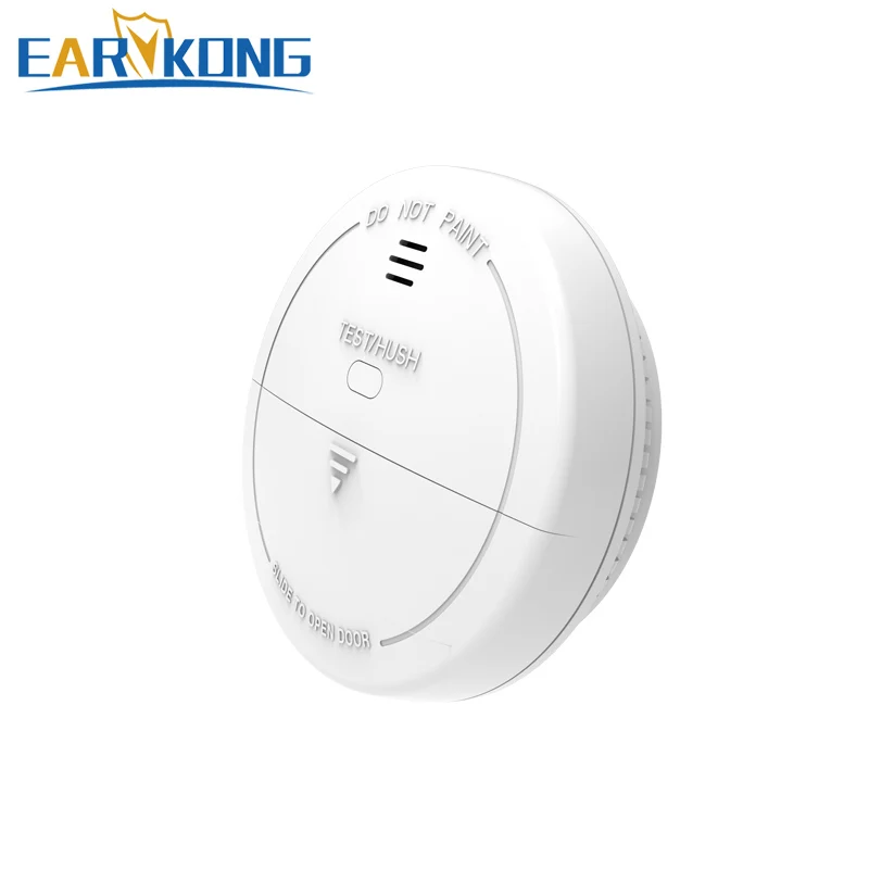 Fire Protection 433MHz Smoke Detector Wireless White Color Smoke Sensor Highly Sensitive alarm fire For Home Alarm System