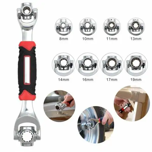 360 ° reversible Hooded Multi-Function Socket Key