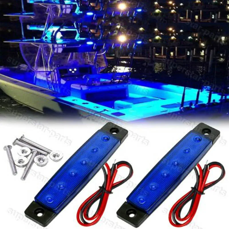 2x DC 12V LED Marine Boat Navigation Lights Green Red Stern Light Waterproof Yacht Signal Stern Lights Lamp for Sailboat Pontoon