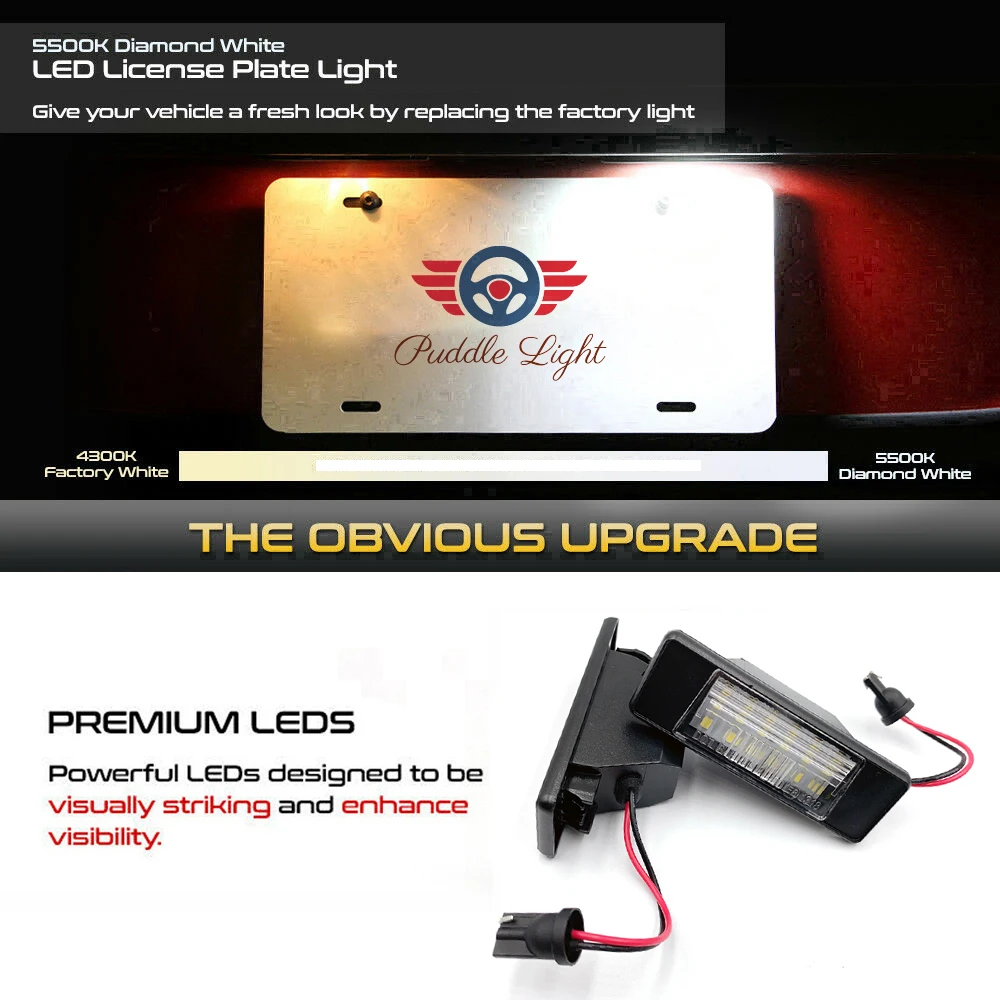 LED License Plate Light For Infiniti Q50 Nissan Qashqai J11 Primera P12 Pathfinder R51 X-Trail T31 Juke F15 Micra Versa Navara