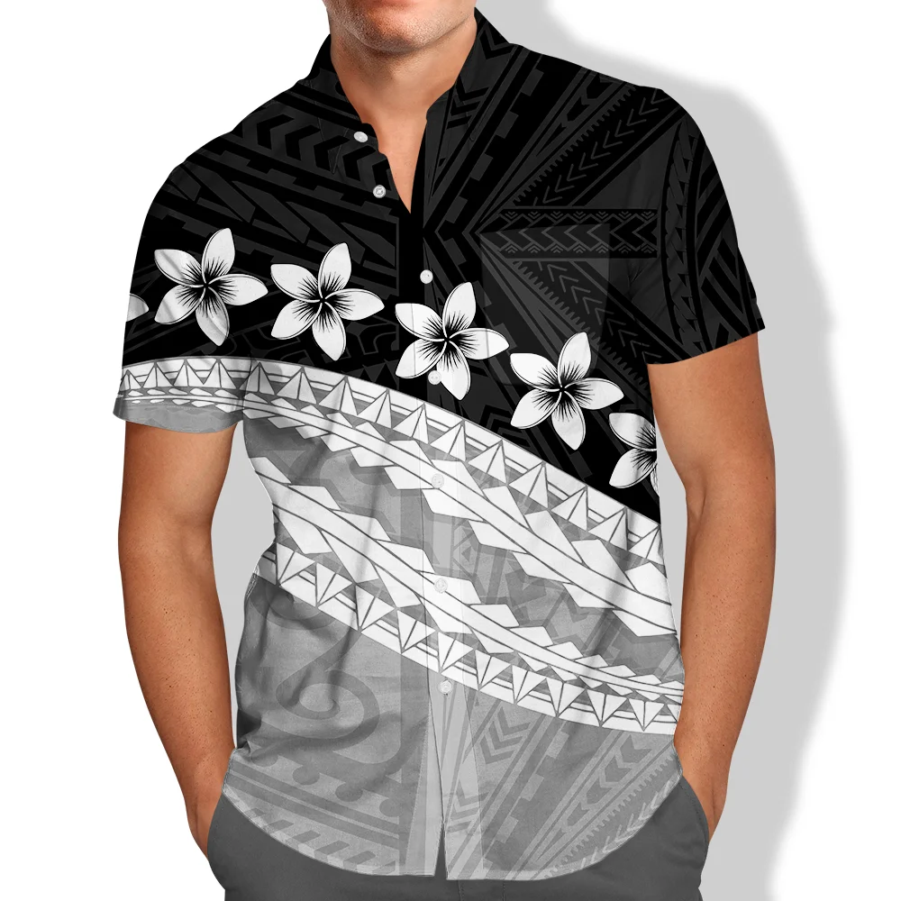 Camisas de manga corta para hombre, camisas de Samoan, Vikingo, estampado personalizado, talla grande, Puletasi, clásicas, de alta calidad