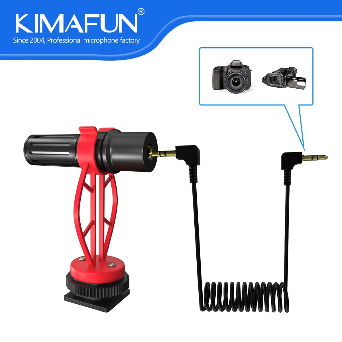 

KIMAFUN Portable Mini Recording Microphone for DSLR Camera iPhone Android iPad Samsung Smartphone Vlog Tiktok Youtube Facebook