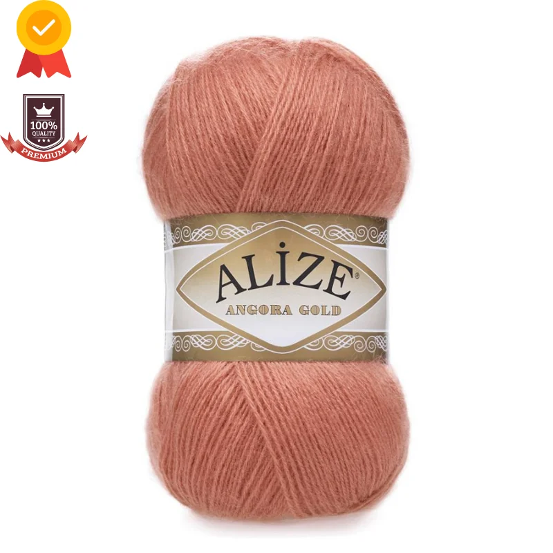 Thread 1 Pack |5 Balls| Alize Angora Gold Knitting Yarn |1 Ball: 100 Gram / 550 Meter| Crochet Tool Kit Sewing Tools Yarn Softi