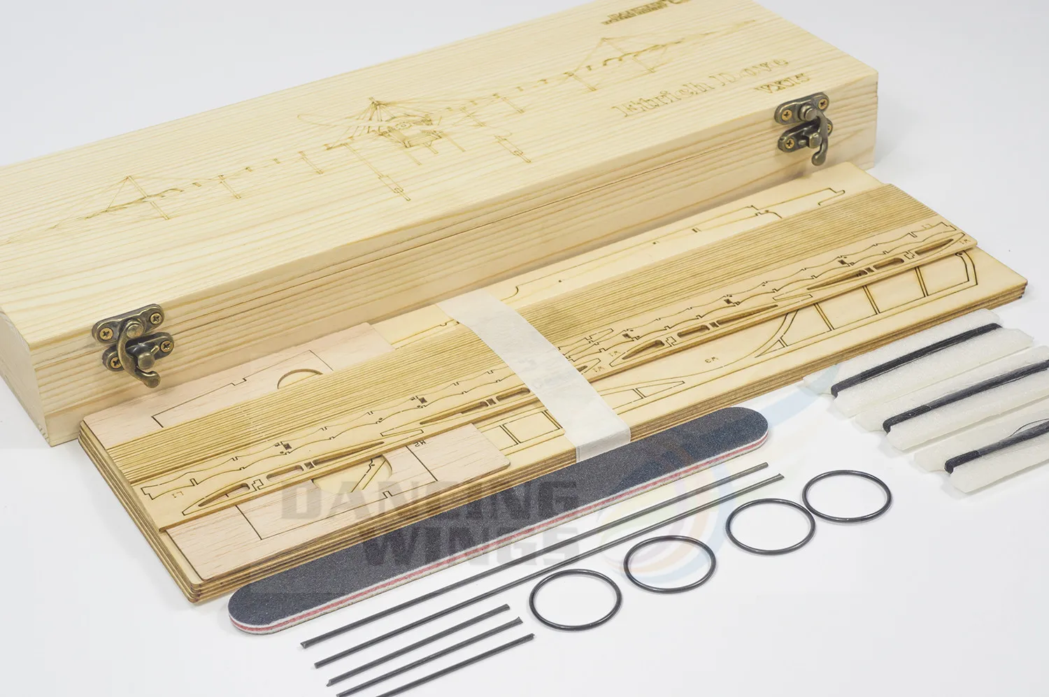 Dancing Wings Hobby VX15 1:31 Etrich Taube(Dove)Static model Airplane DIY Wooden Toys 3D Building Kit Puzzle Gift for Decoration