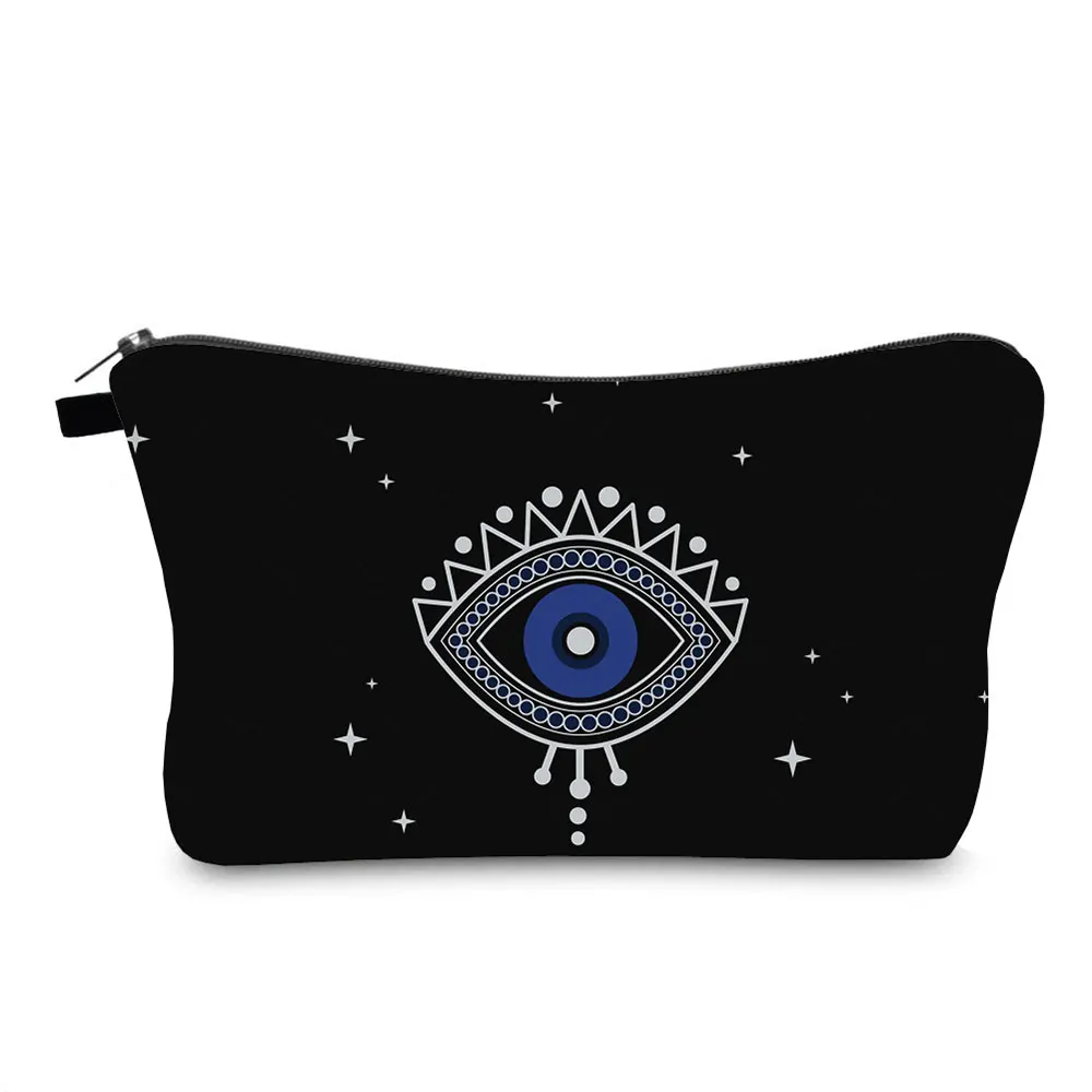 Turkish Blue Evil Eye Portable Women Travel Eco Storage Bag Toiletry Organizer Cosmetic Bag Waterproof Female Lucky MakeUp Bags