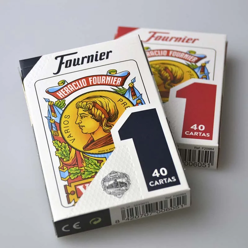 Fournier, pack 2 španěl 40 karta decks + rohož 50x50x0.2 centimeters, stůl sada, hra, mus, tute, brisca, děti, čeleď, dospělé, originální produkt rolovat nahoře rohož, modelka 1