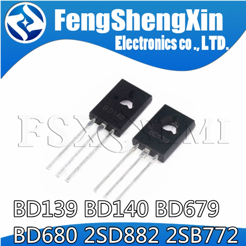 20PCS BD139 BD140 ( 10PCS BD139 + 10PCS BD140 ) (10PCS BD679 + 10PCS BD680 ) (10PCS 2SD882 + 10PCS 2SB772 ) TO-126 D882 B772