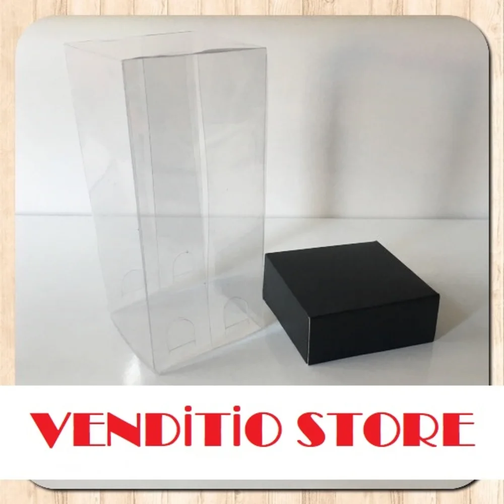 

Acetate Cardboard Box With Lid 5x5x11 cm Transparent Acetate Multi-Purpose Empty Kraft Cardboard Box Perfect choice for baby sho