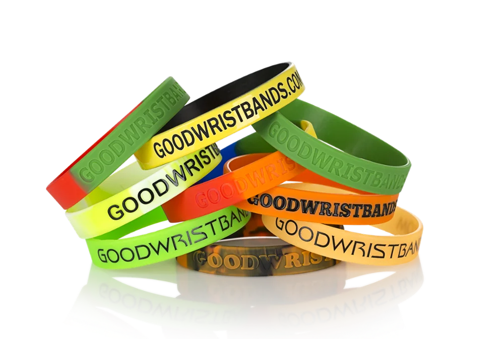 Personalized Silicone Wristband with Logo Printed, Rubber Bracelets for Motivation Events Gifts