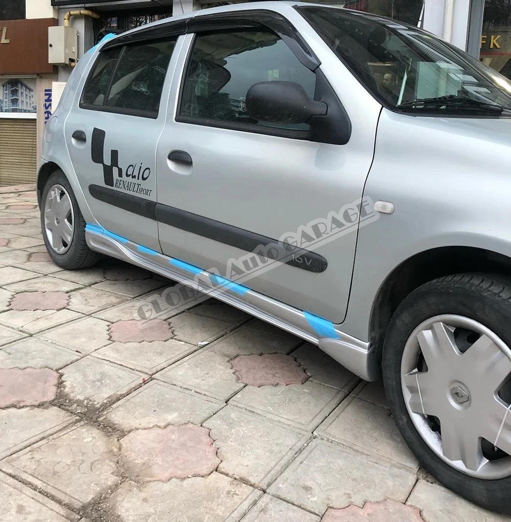 Universal Car Styling Spoiler para Renault Clio 2, Hatchback, Saia Lateral, Limiar, 1998-2005, Guarnição do peitoril, abas de lama, divisor de lábios, Automático, Universal