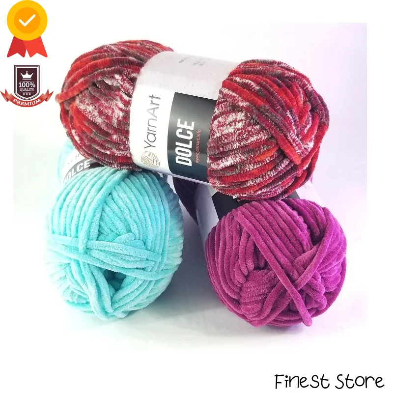 Yarnart Dolce Yarn Velvet |100gr-120mt %100 Micro Polyester| Threads For Knitting Yarn Colorful Sewing Accessories Wool Knitting