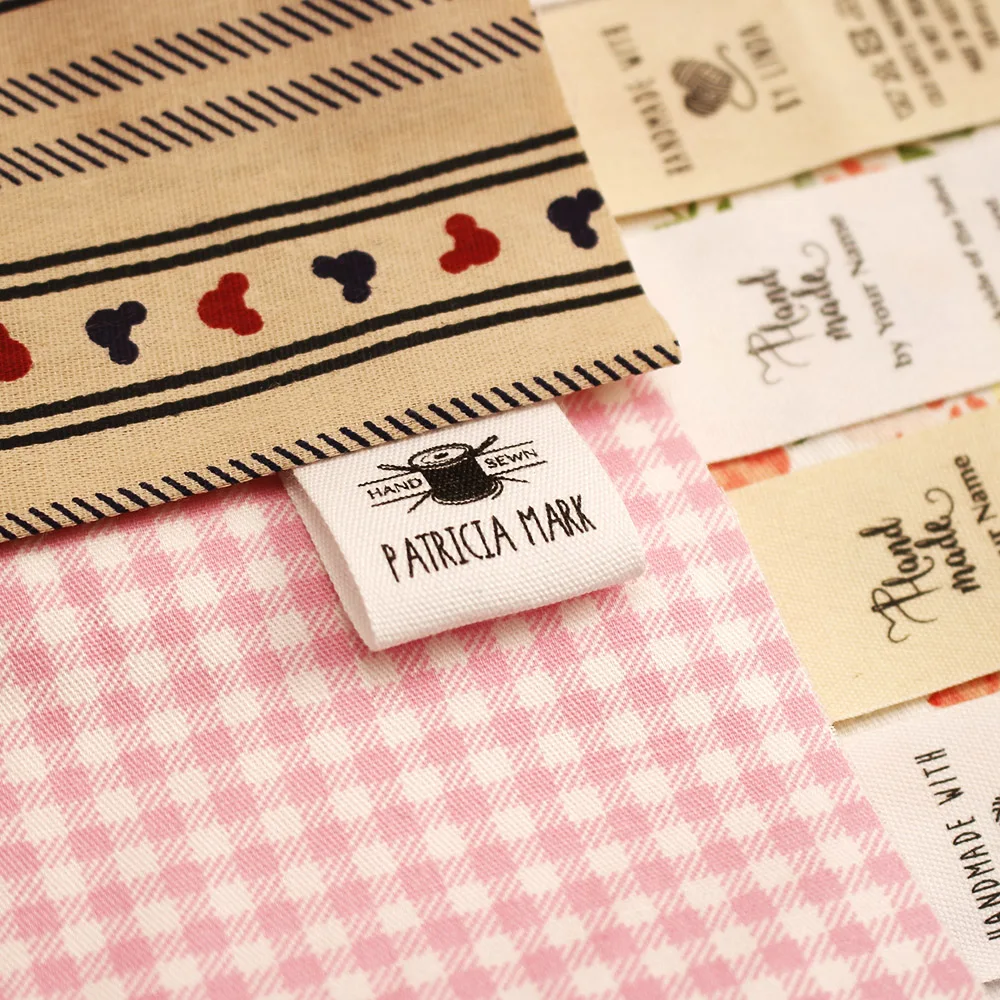 25*60mm Cotton With Logo or Text Sewing accessori Label,tags for knitted things,Custom,Personalizada,handmade label,gift tags