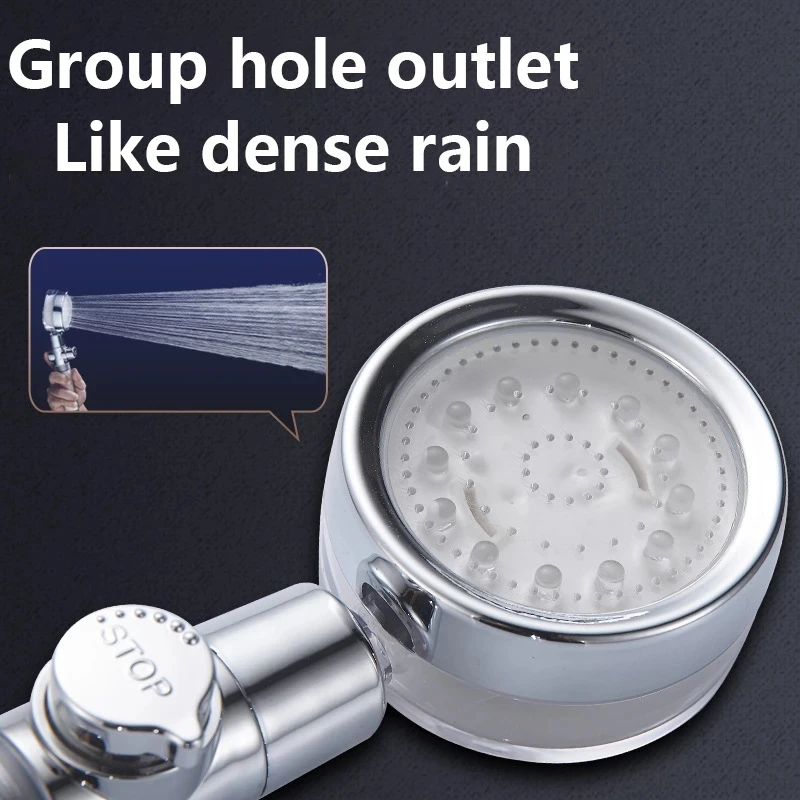 Sliveroct Led Shower Head With Stop Button Water Saving Rainfall Temperature Sensor Bathroom Shower Head High Pressure Filter
