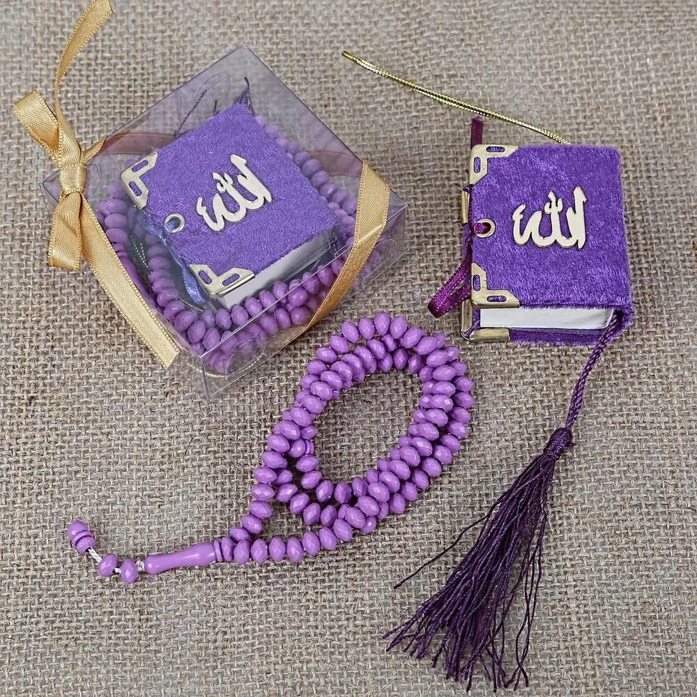 20 Pcs Mini Quran Gift Scented Rosary in Square Box Quran Portable mini size quran islamic muslim gift with special box