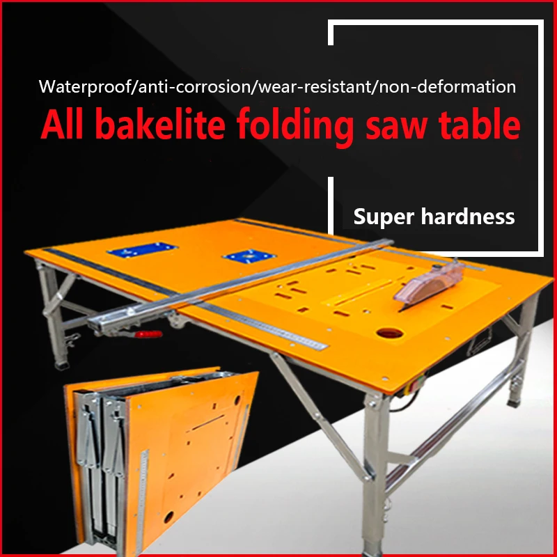 120*80mm Electric Panel Folding Saw Table Woodworking Table Multifunctional Portable Portable Decoration Sliding Table Saw