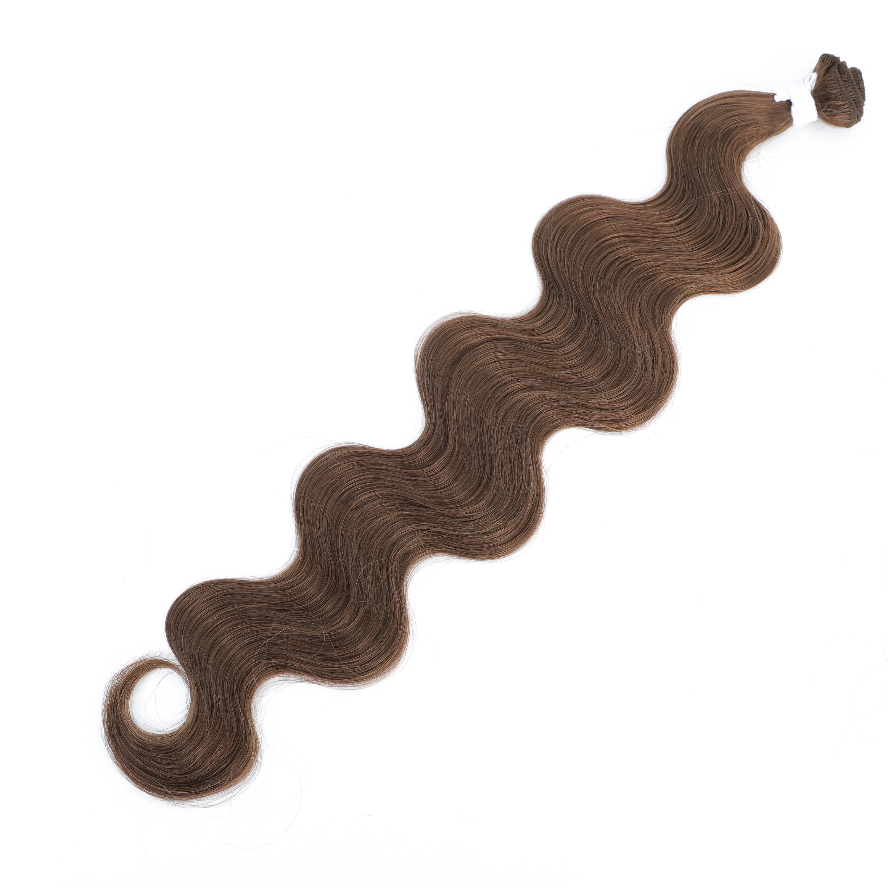 Body Wave Bundles Brazilian Hair Weave Bundles Deal 1/3/4 PCS 1B/Natural/Brown/Piano Blonde Synthetic Hair Extensions