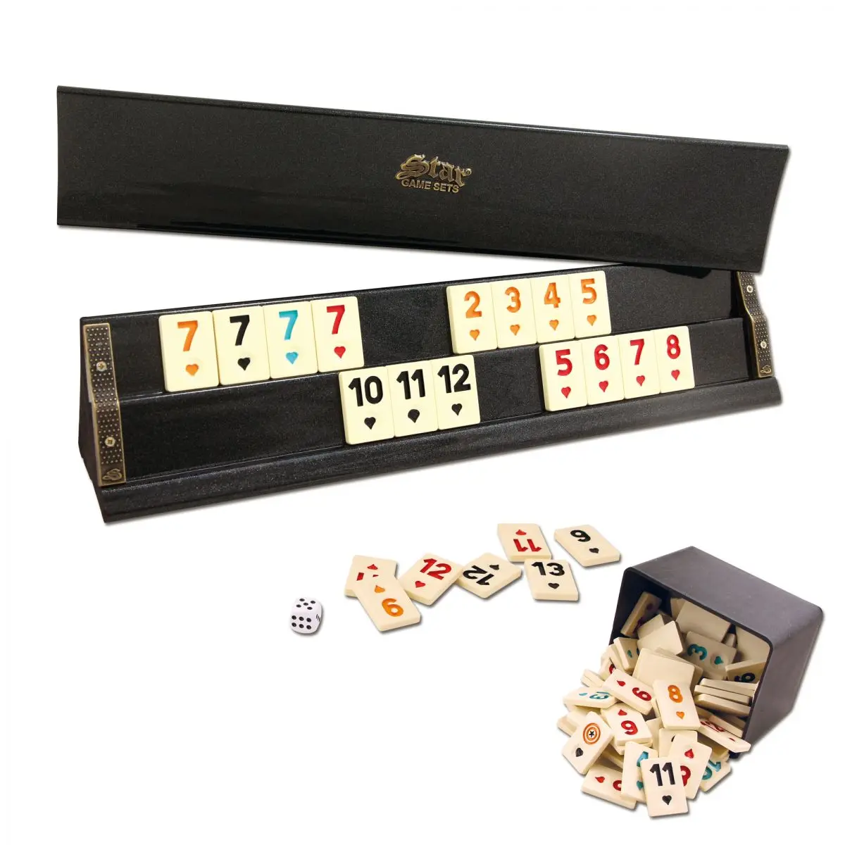 2022 Star Black Pearl Rummy Team 1 Set Vip Wooden Top Board Table Games Domino Fun Friends Mahjong Okey Hot Sale Free Shipping
