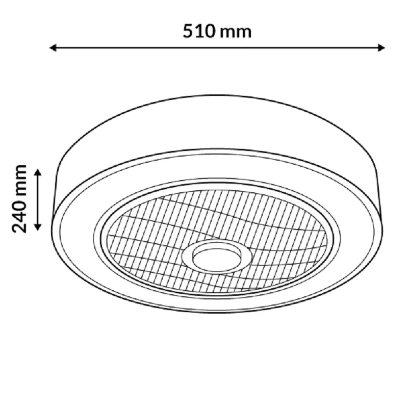 Ceiling fan with light LED lamp 36W App Control with remote Control dimmable light cold/neutral/warm light ww51 * H24cm