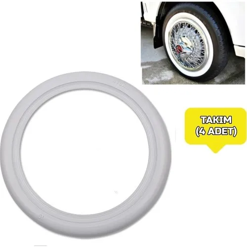 For Atlas Tire Side 10 ''12'' 13 ''14'' 15 ''16'' 17 ''Rim White wall Topper 4 Piece Set Auto Car Rubber Ring