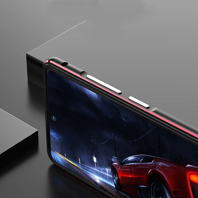 For Samsung Galaxy S22 S21 Ultra S22+ Note 20 Ultra Aluminum metal bumper Frame Slim Cover phone case+ carmera Protector