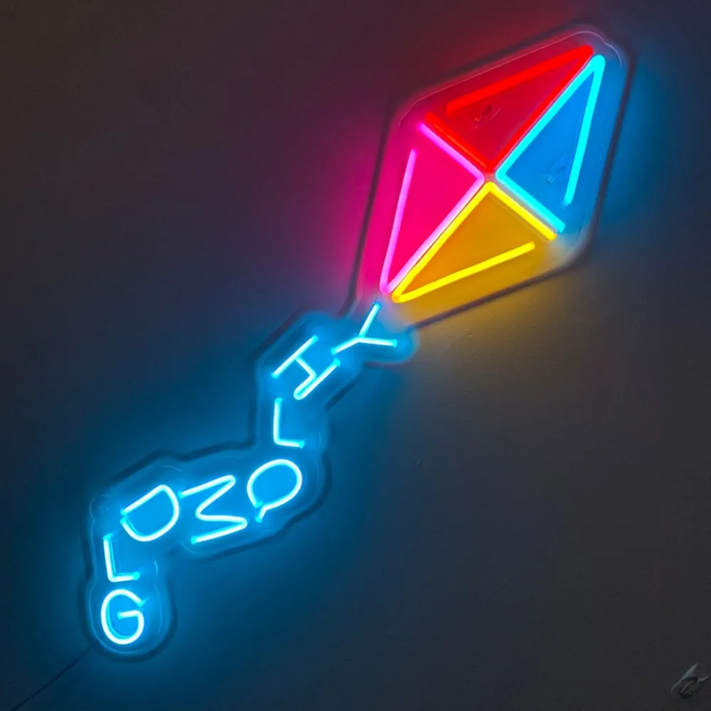 Custom LED Neon Sign Bad Bunny YHLQMDLG Kite Sign Room Wall Decoration Bedroom Decor Night Light Sign Birthday Gift