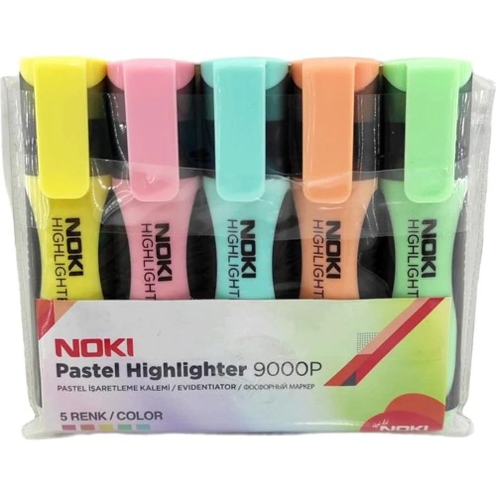 Noki Highlighter 5 Pastel Colors Marker Set Brighter Office School Supplies Stationary High Quality Brand Student